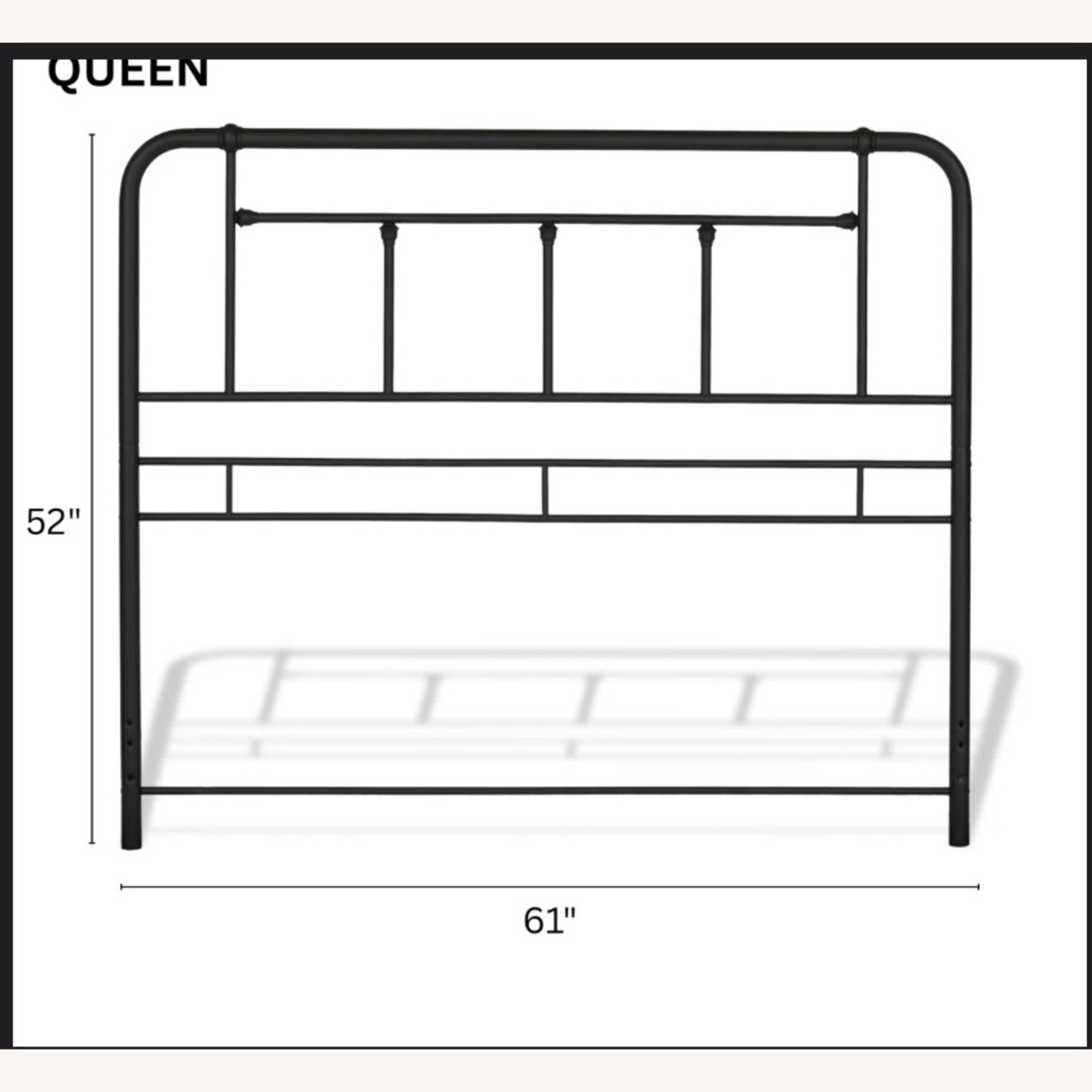 Wayfair Black Metal Headboard +Frame - image-4