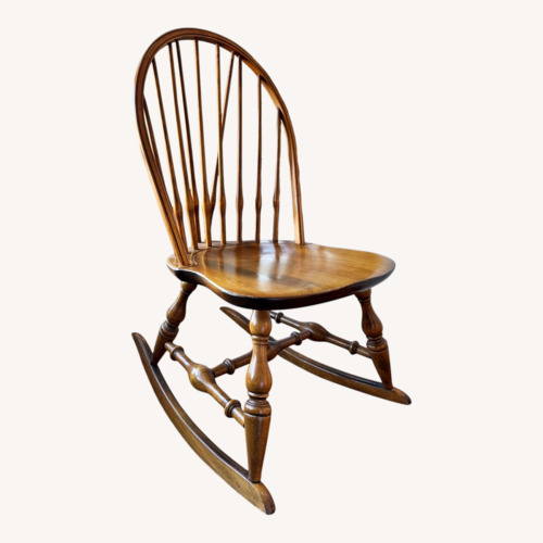 Used Nichols & Stone Dark Brown Wood Armchair for sale on AptDeco