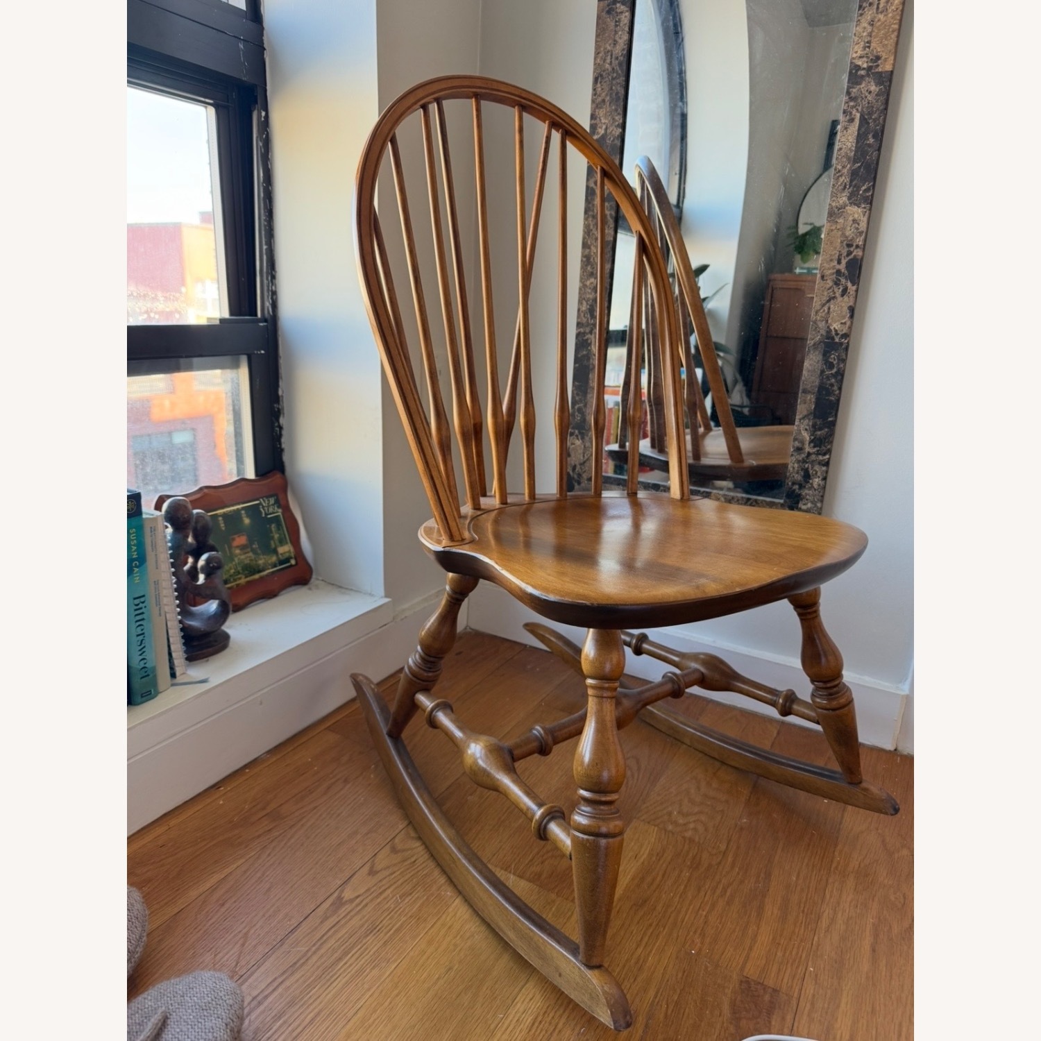 Nichols & Stone Dark Brown Wood Armchair - image-1