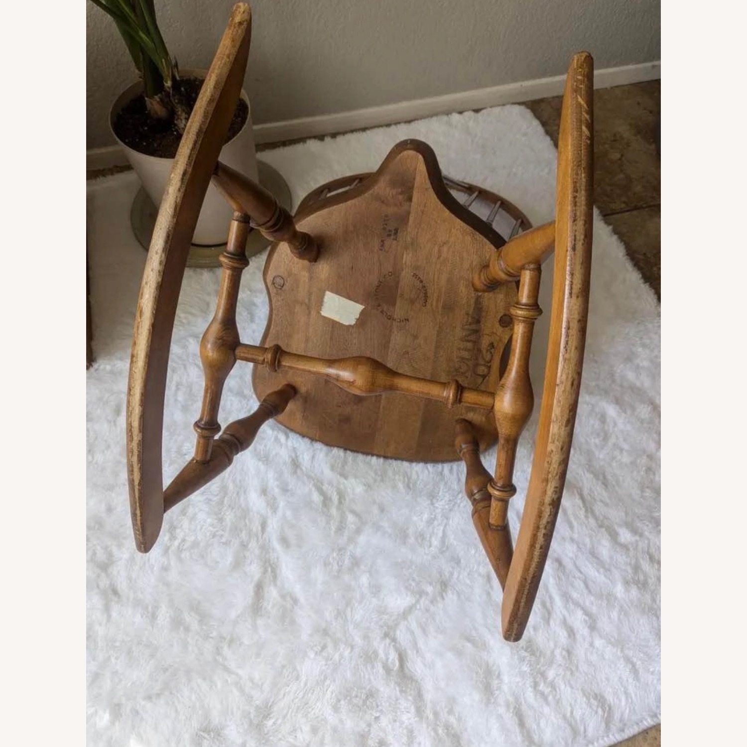 Nichols & Stone Dark Brown Wood Armchair - image-4