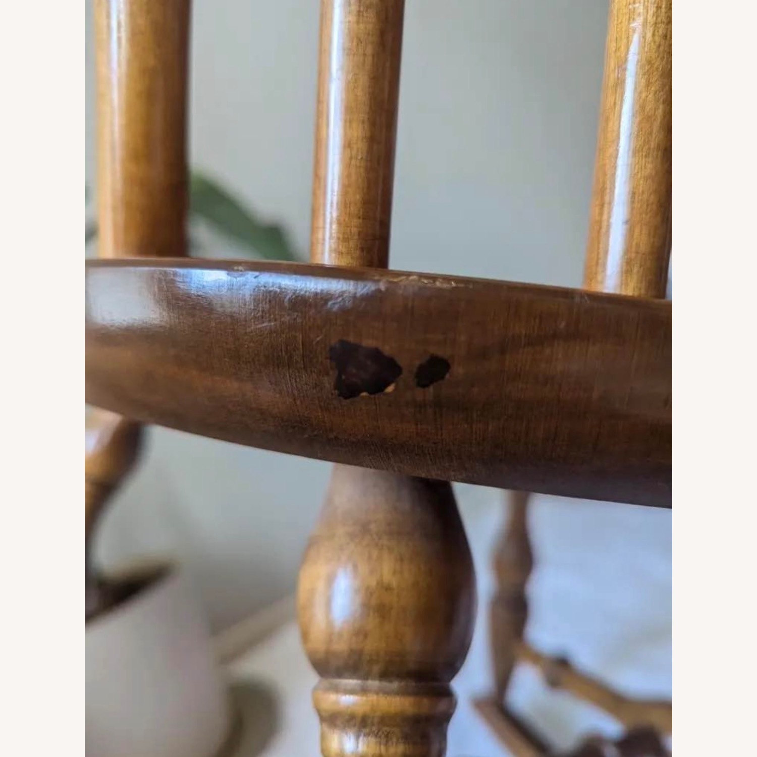 Nichols & Stone Dark Brown Wood Armchair - image-5