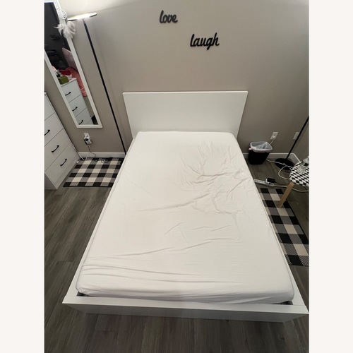 Used IKEA Malm White Wood Full Bed for sale on AptDeco