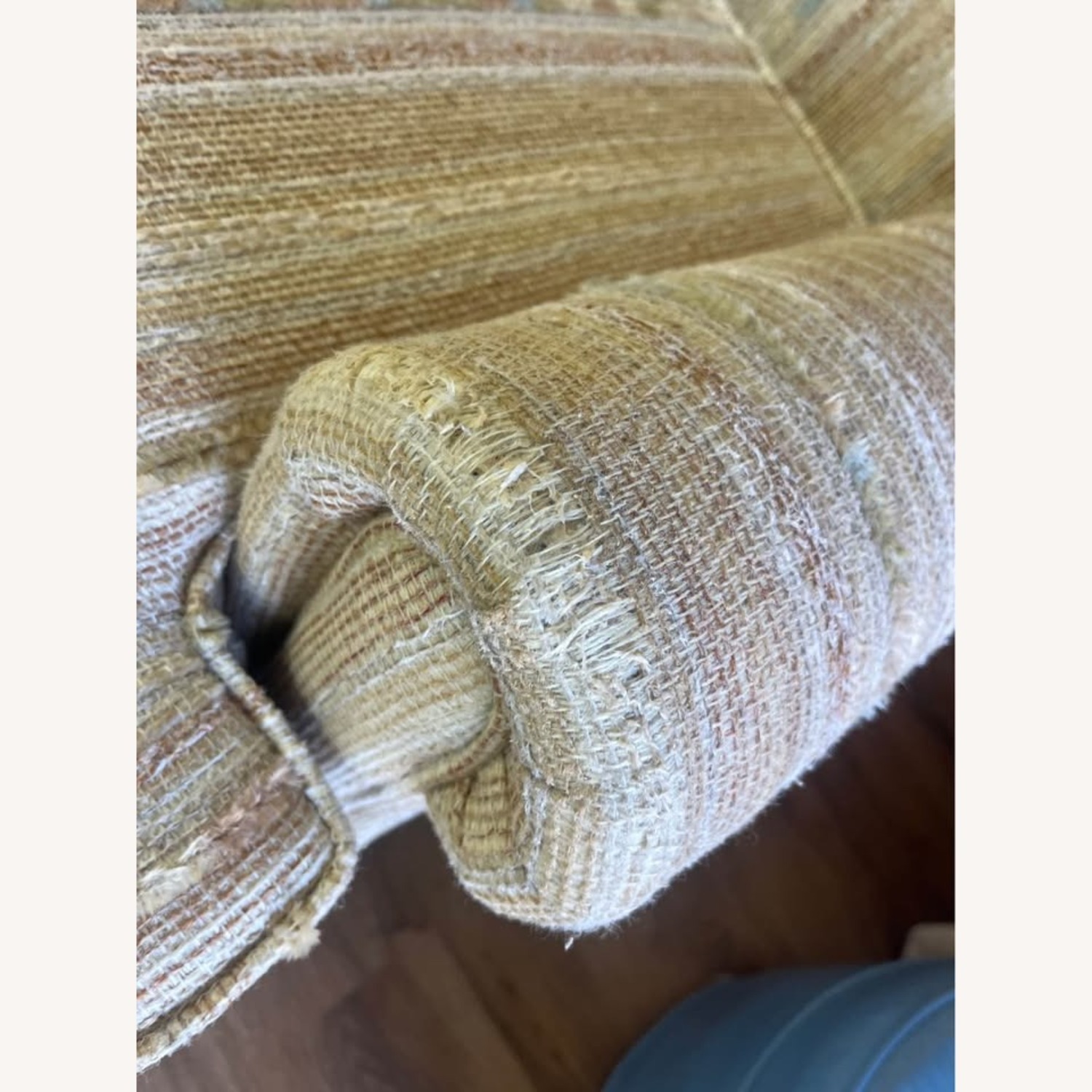 Vintage/Antique Natural Fabric 2 Seater Sofa - image-2