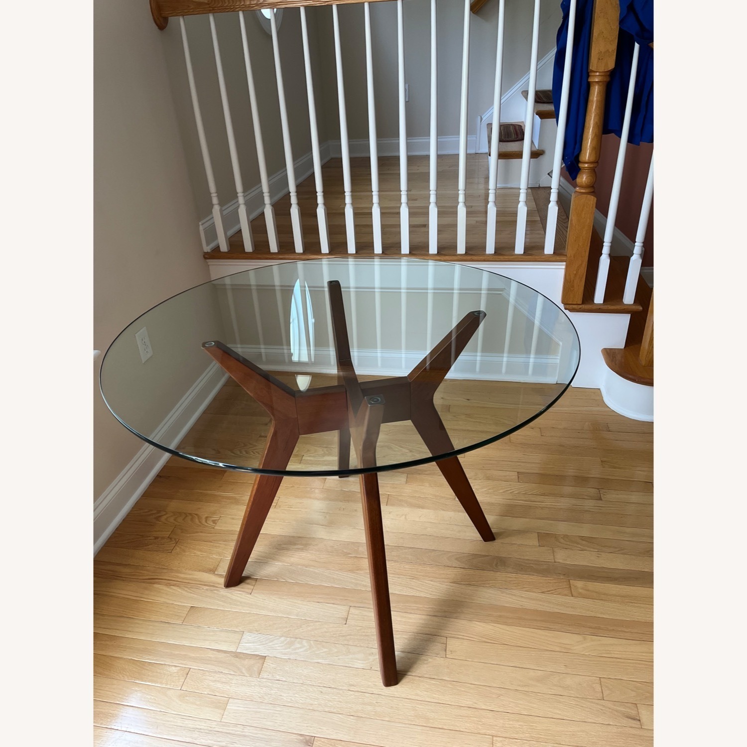 West Elm Dark Brown Glass Dining Table - image-7