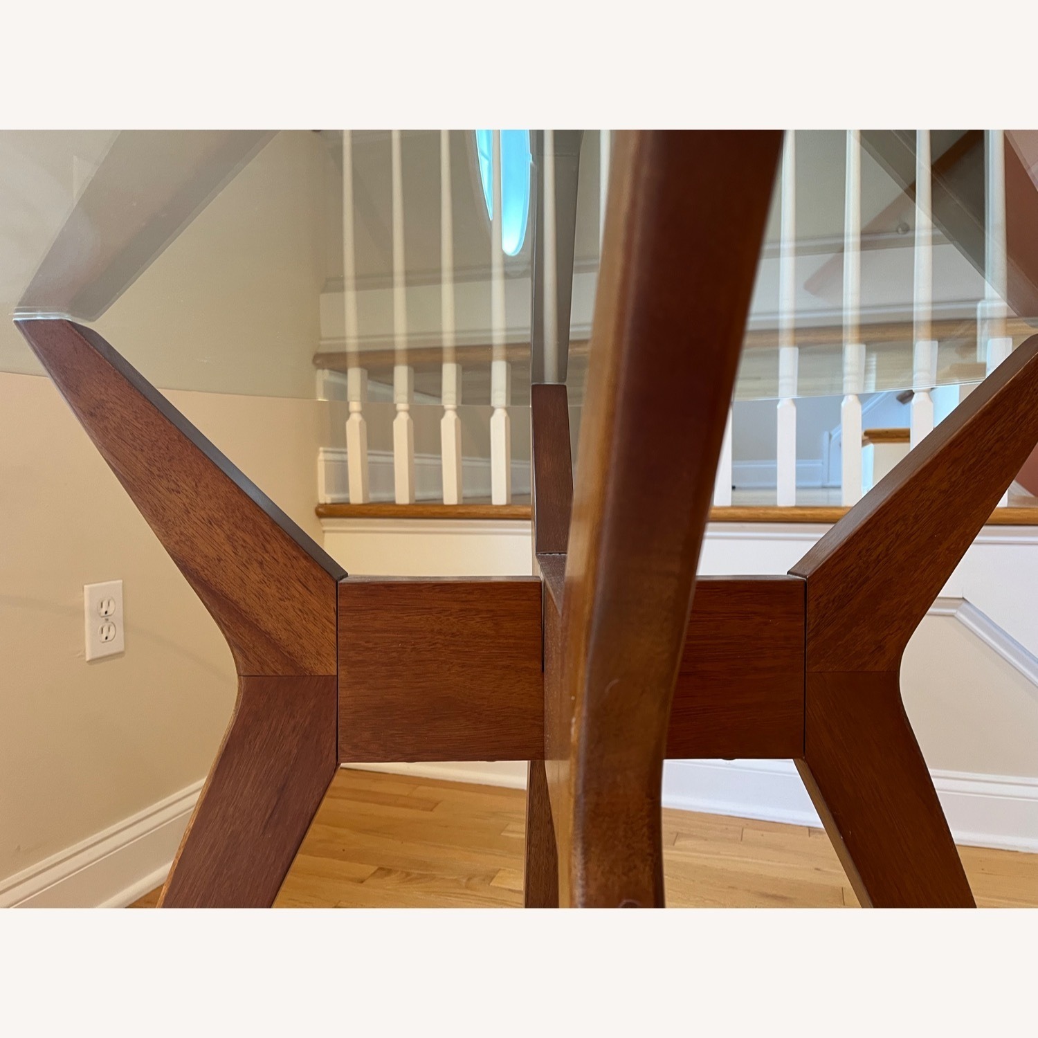 West Elm Dark Brown Glass Dining Table - image-3