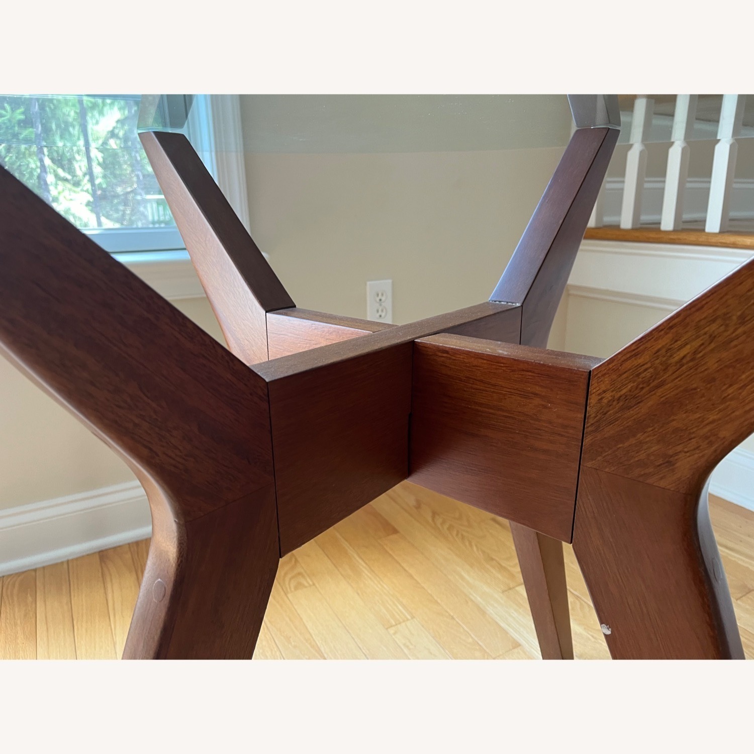 West Elm Dark Brown Glass Dining Table - image-5