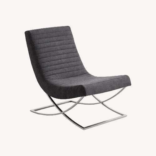 Used Crate & Barrel Cooper Light Gray Fabric Accent Chairs for sale on AptDeco