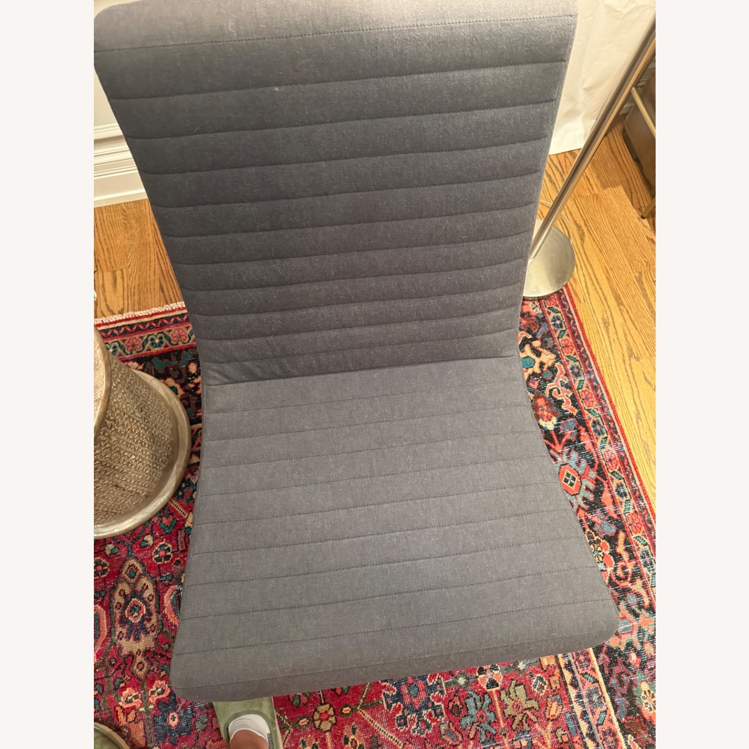 Crate & Barrel Cooper Light Gray Fabric Accent Chairs - image-3