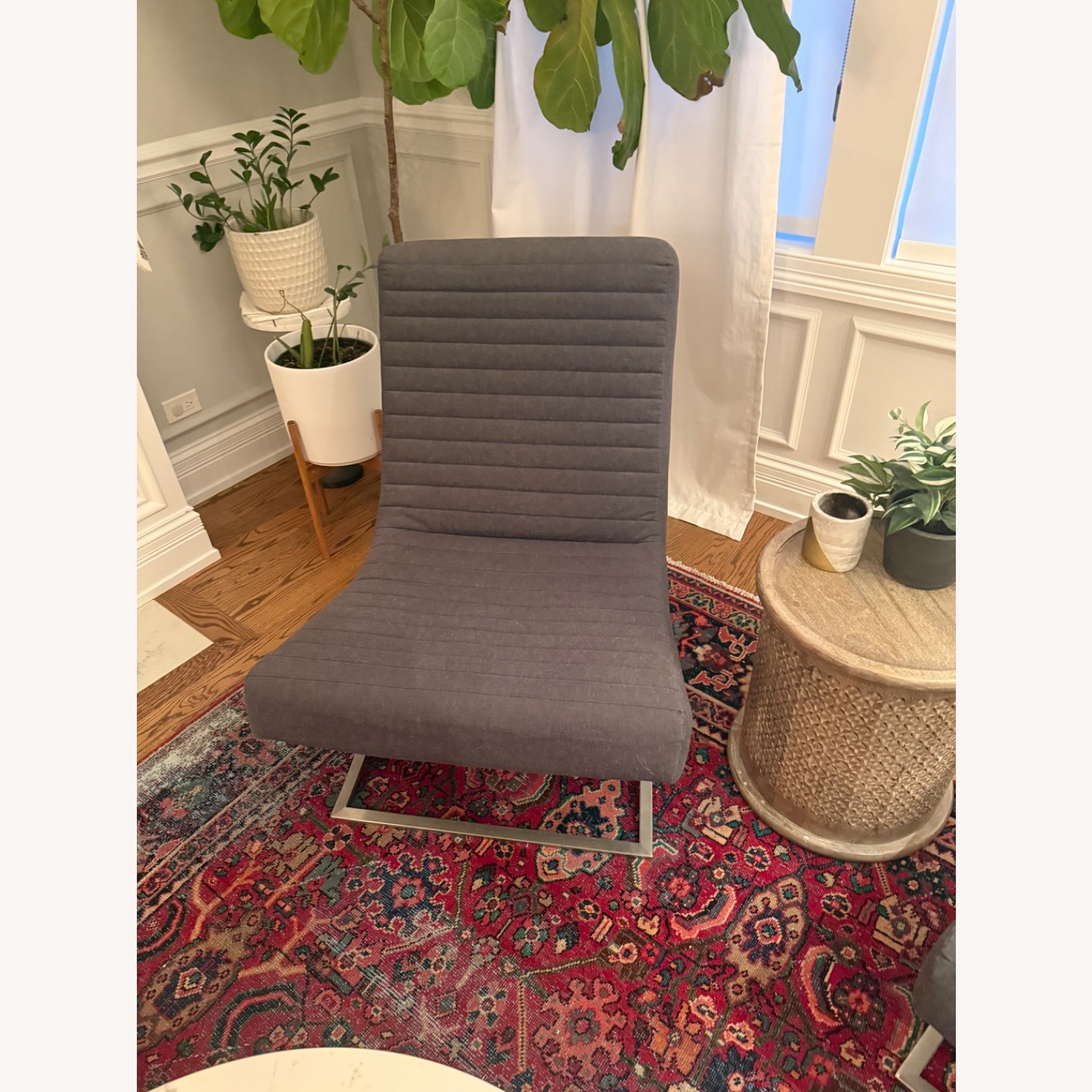 Crate & Barrel Cooper Light Gray Fabric Accent Chairs - image-6