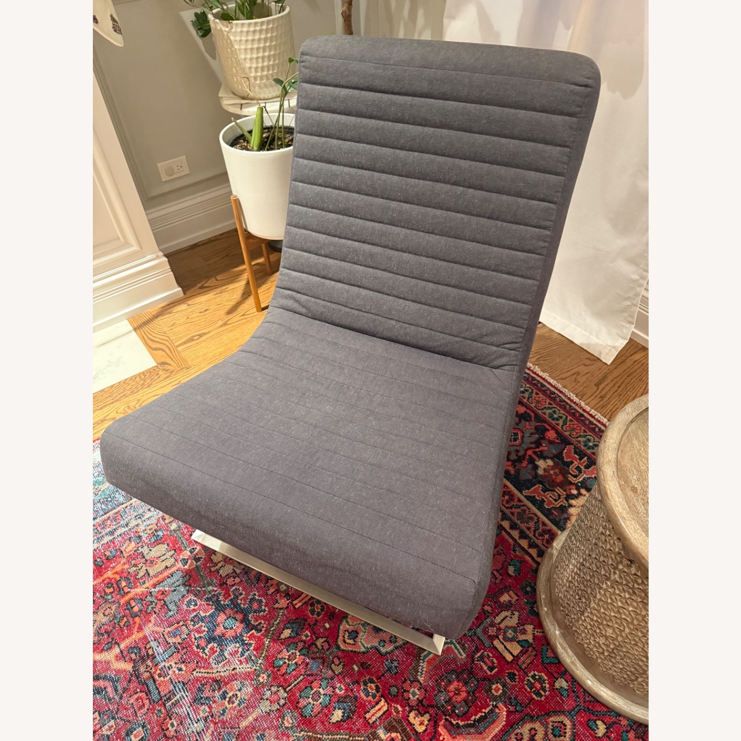 Crate & Barrel Cooper Light Gray Fabric Accent Chairs - image-4