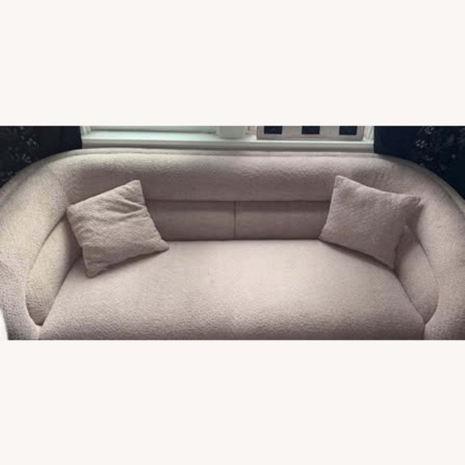 Home & Beyond 88in Baby Pink Couch - image-1
