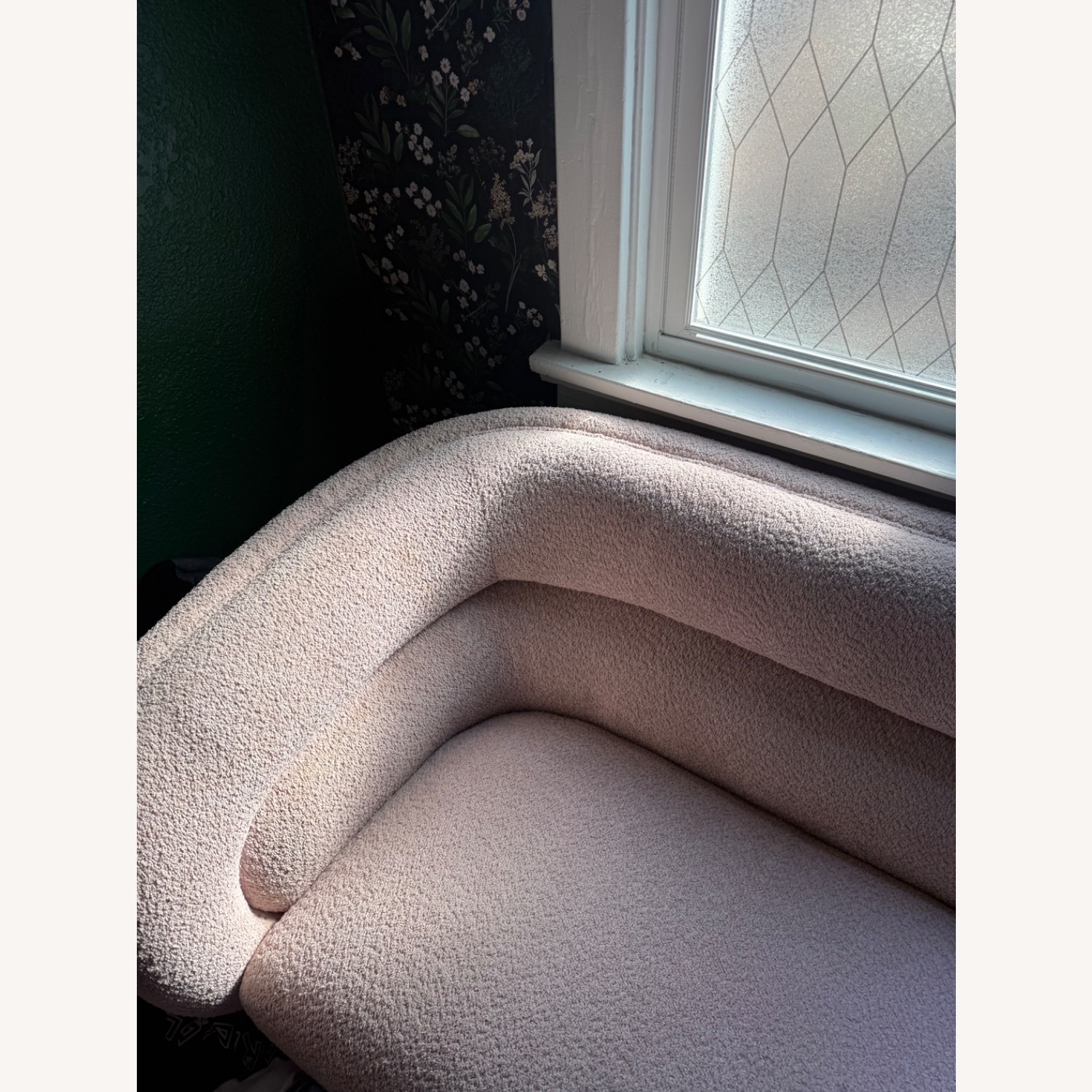 Home & Beyond 88in Baby Pink Couch - image-3