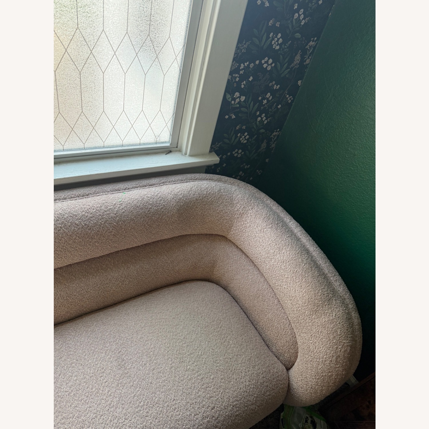 Home & Beyond 88in Baby Pink Couch - image-4