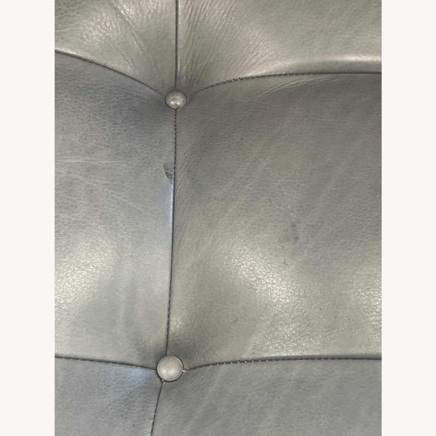 Crate & Barrel Petrie Dark Gray Leather Armchair - image-3