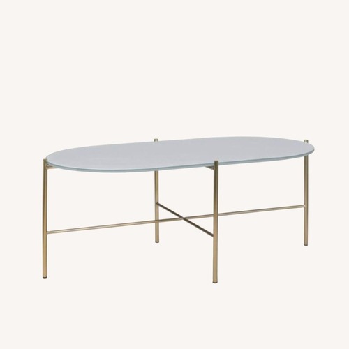 Used Article Silicus Light Gray Oblong Coffee Table for sale on AptDeco