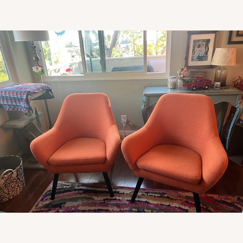 Used Ashley Furniture Orange Fabric Armchair for sale on AptDeco