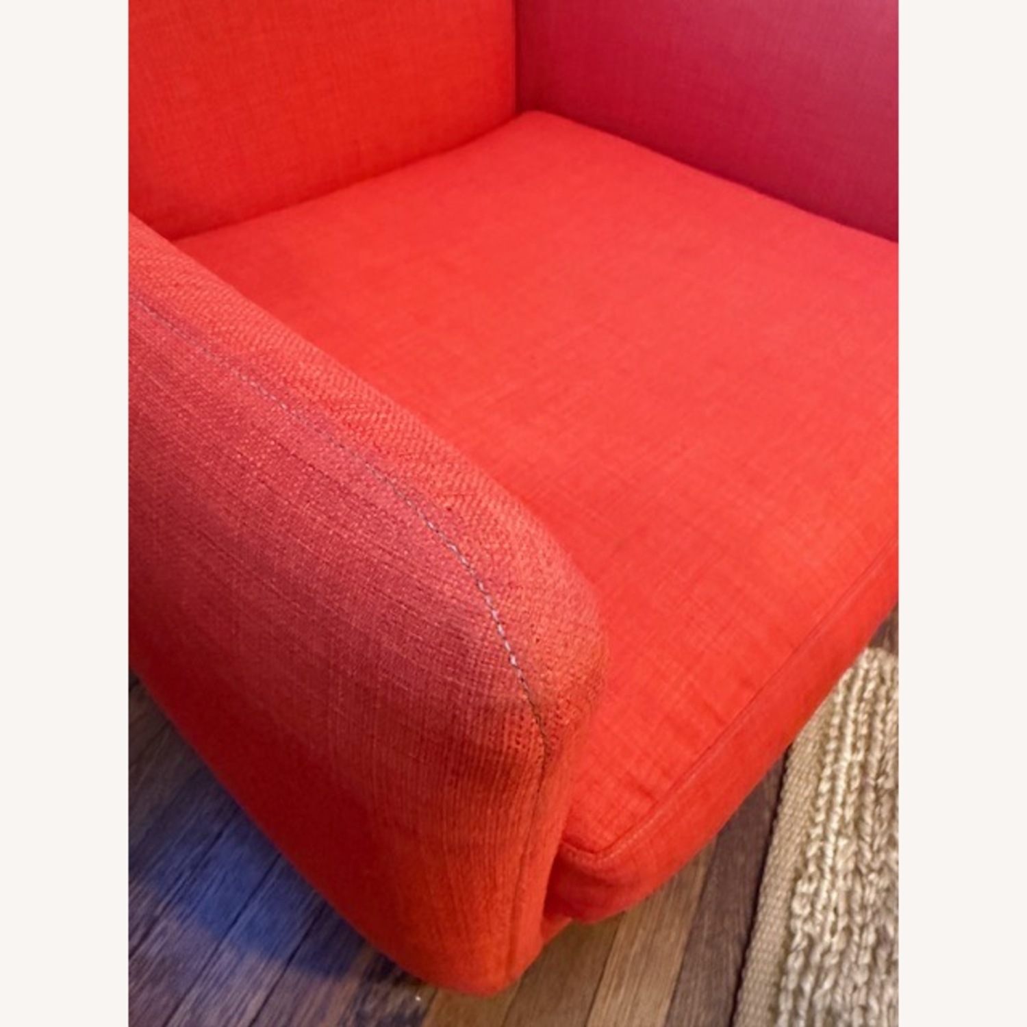 CB2 Parlour Orange Fabric Accent Chair - image-2