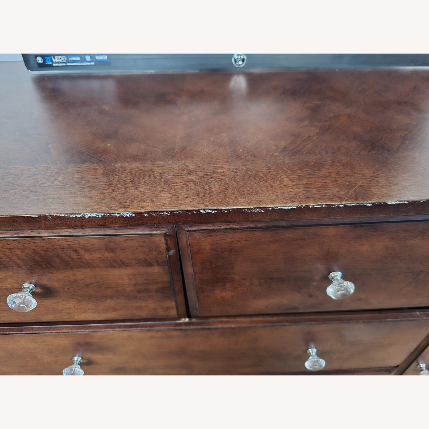 Vintage/Antique Dark Brown Wood Dresser - image-3
