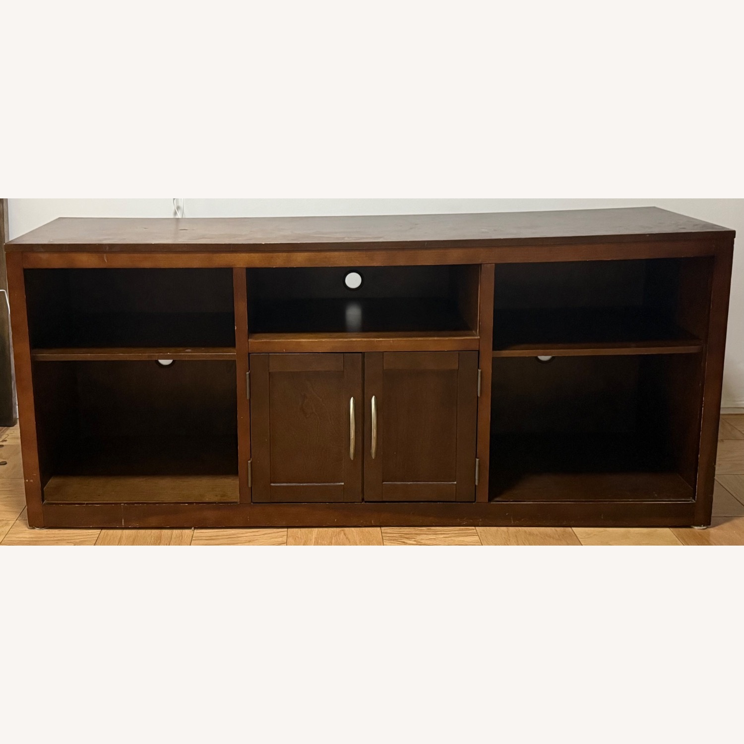 Dark Brown Media Storage - image-1