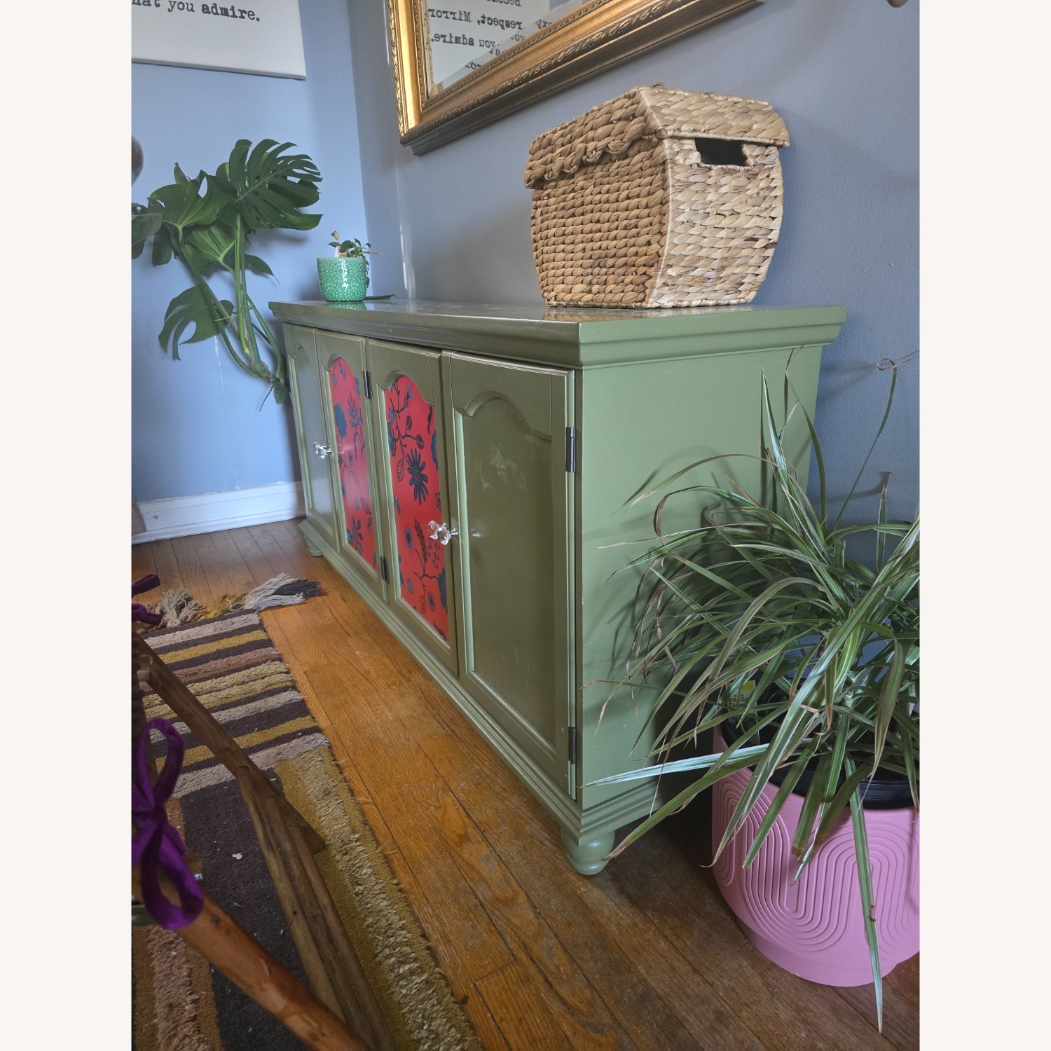 Green Wood Sideboard - image-1