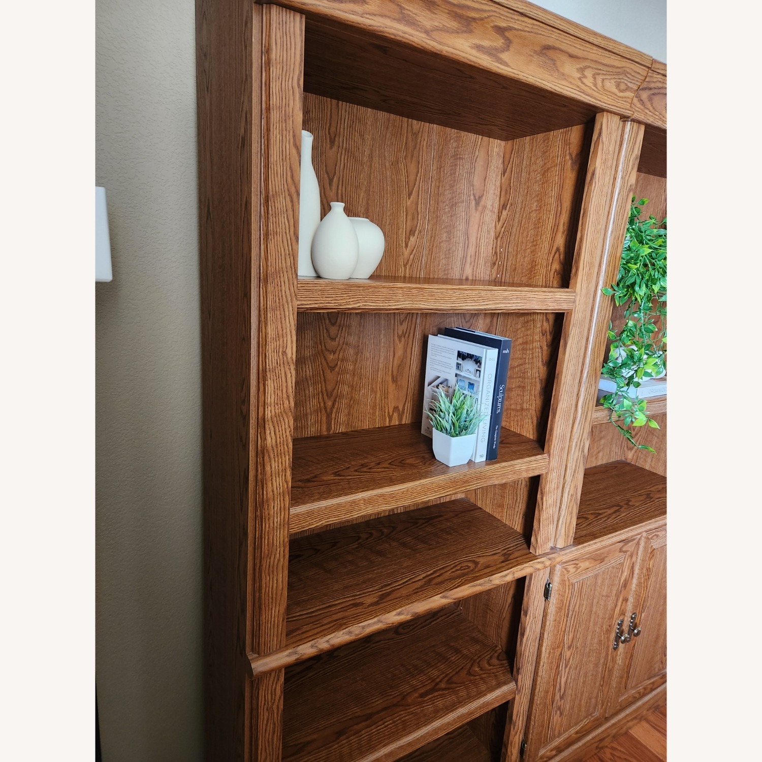 Dark Brown Wood Bookcase - image-2
