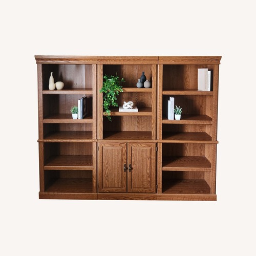 Used Dark Brown Wood Bookcase for sale on AptDeco