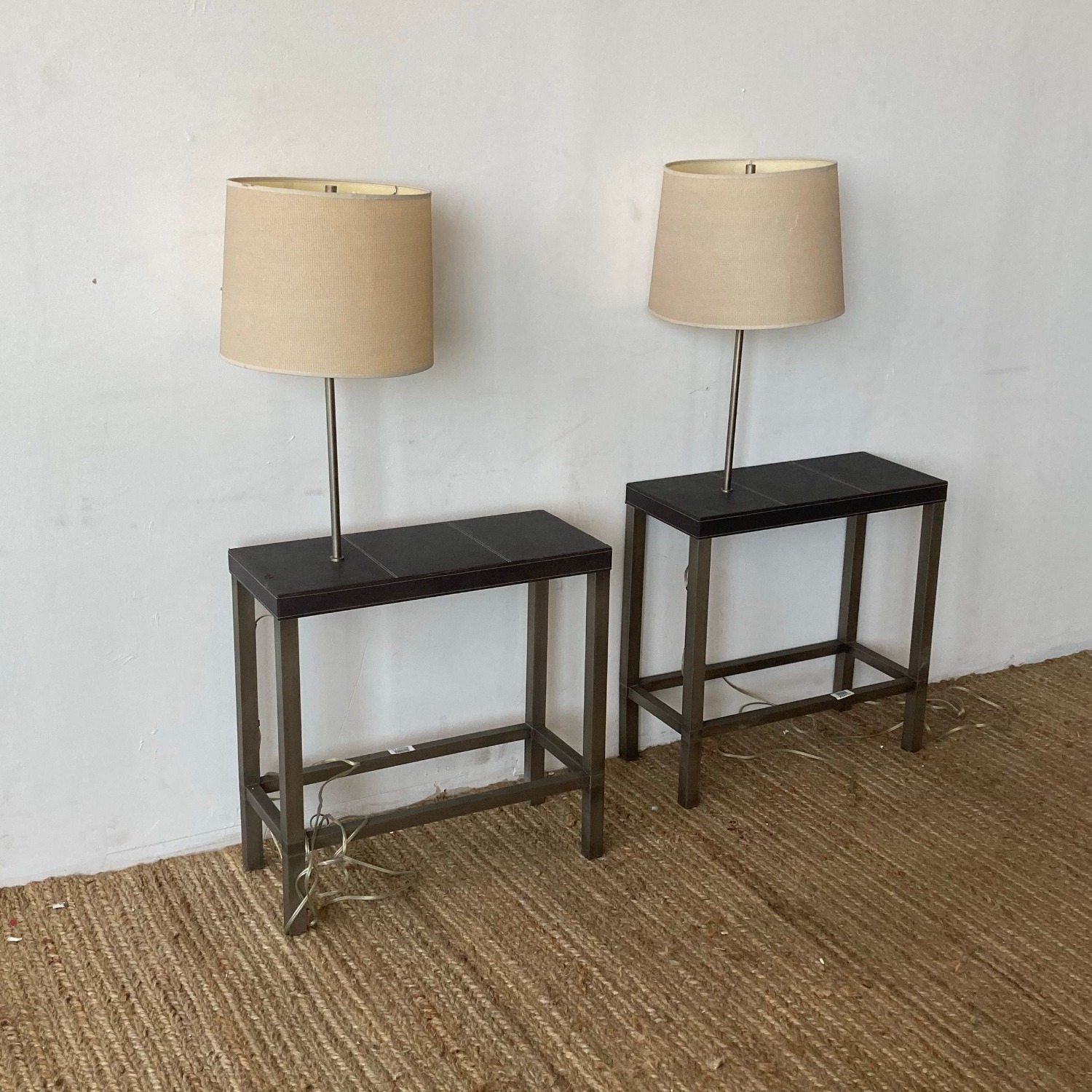 Ethan Allen End Tables with Built-in Lamp - image-4