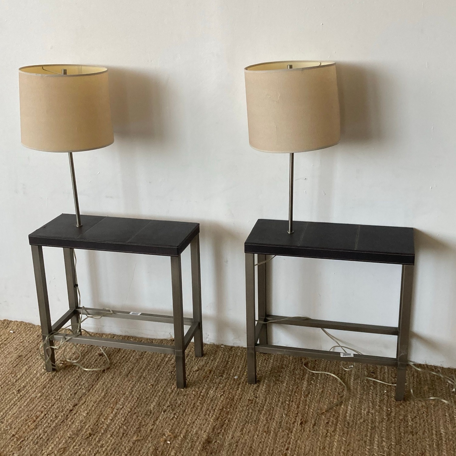 Ethan Allen End Tables with Built-in Lamp - image-3