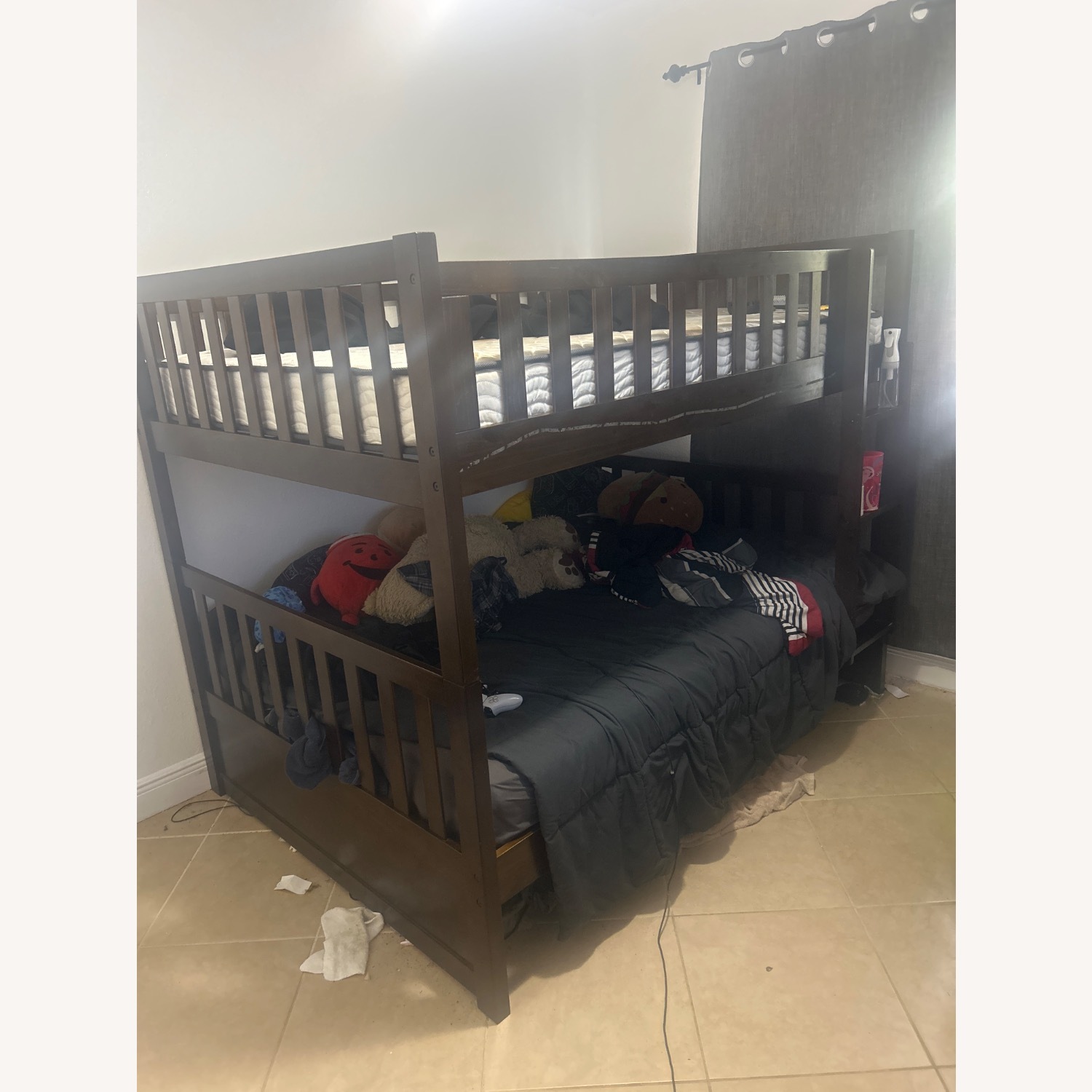 Rooms To Go Kids Aleyna I Dark Brown Full/Full Bunk Bed - image-3