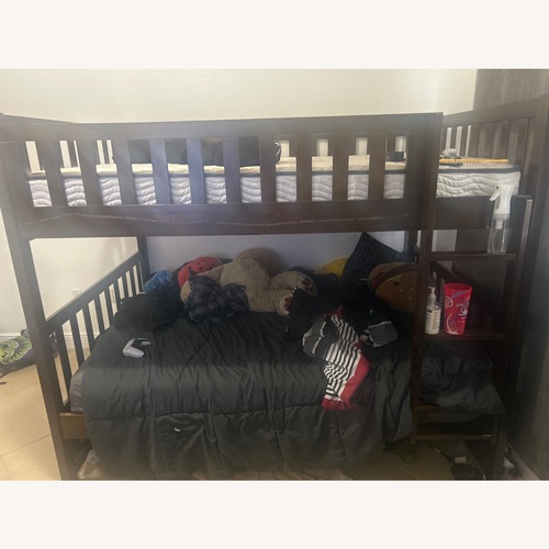 Used Rooms To Go Kids Aleyna I Dark Brown Full/Full Bunk Bed for sale on AptDeco