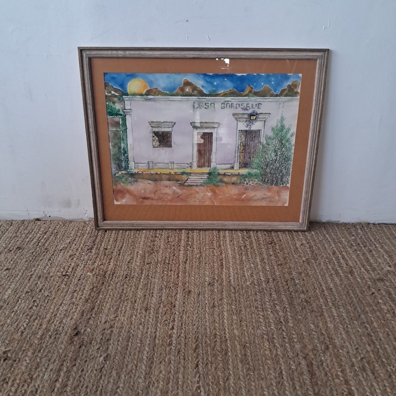 Framed"Casa Goroseue"Painting by Charles StewartT.S - image-3