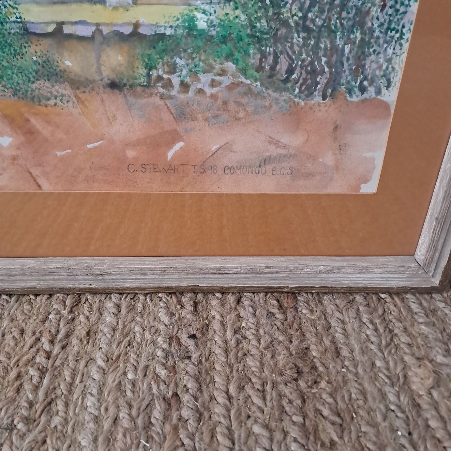 Framed"Casa Goroseue"Painting by Charles StewartT.S - image-1