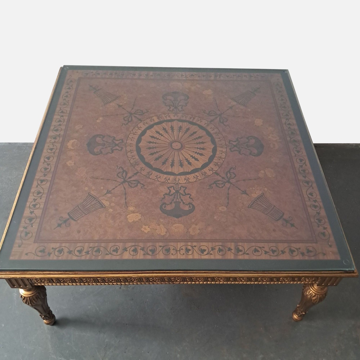 George III Style Inlaid Coffee Table	 - image-5
