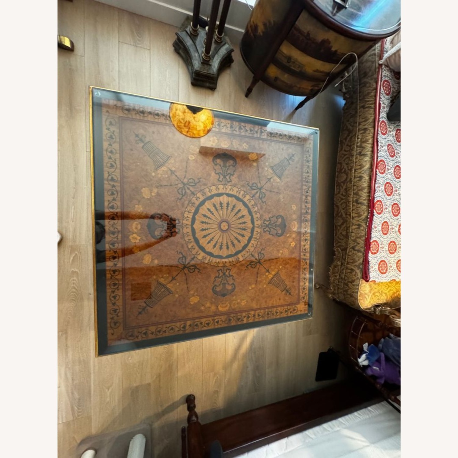 George III Style Inlaid Coffee Table	 - image-7