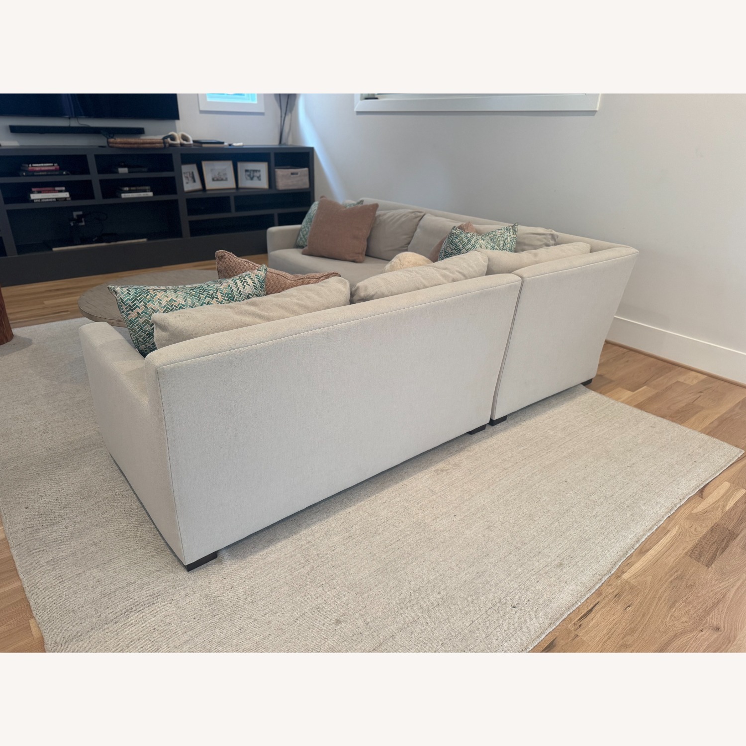 Restoration Hardware Belgian Dove Performance Linen Sectional - image-4