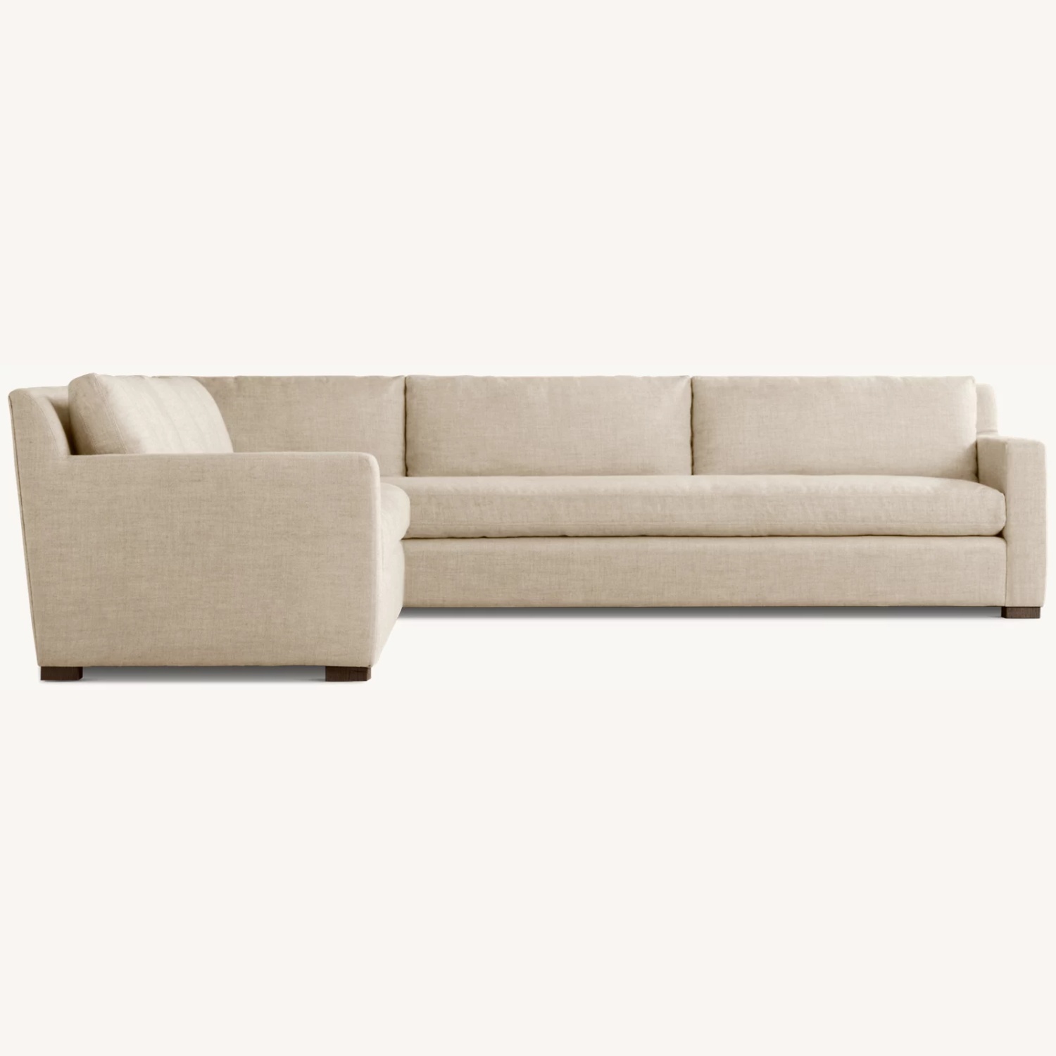Restoration Hardware Belgian Dove Performance Linen Sectional - image-0