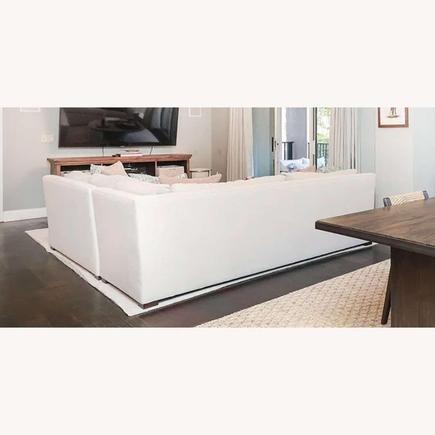 Restoration Hardware Belgian Dove Performance Linen Sectional - image-2