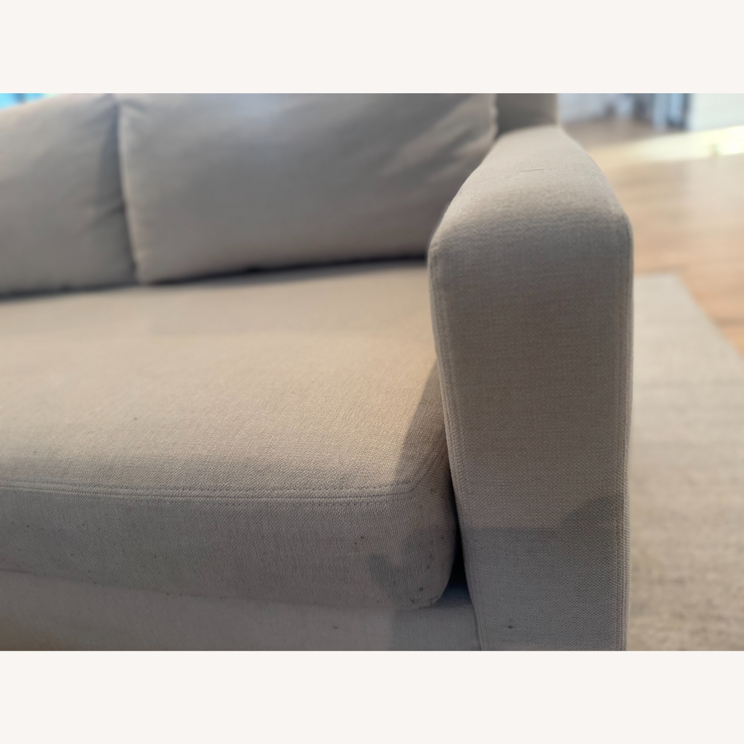 Restoration Hardware Belgian Dove Performance Linen Sectional - image-5