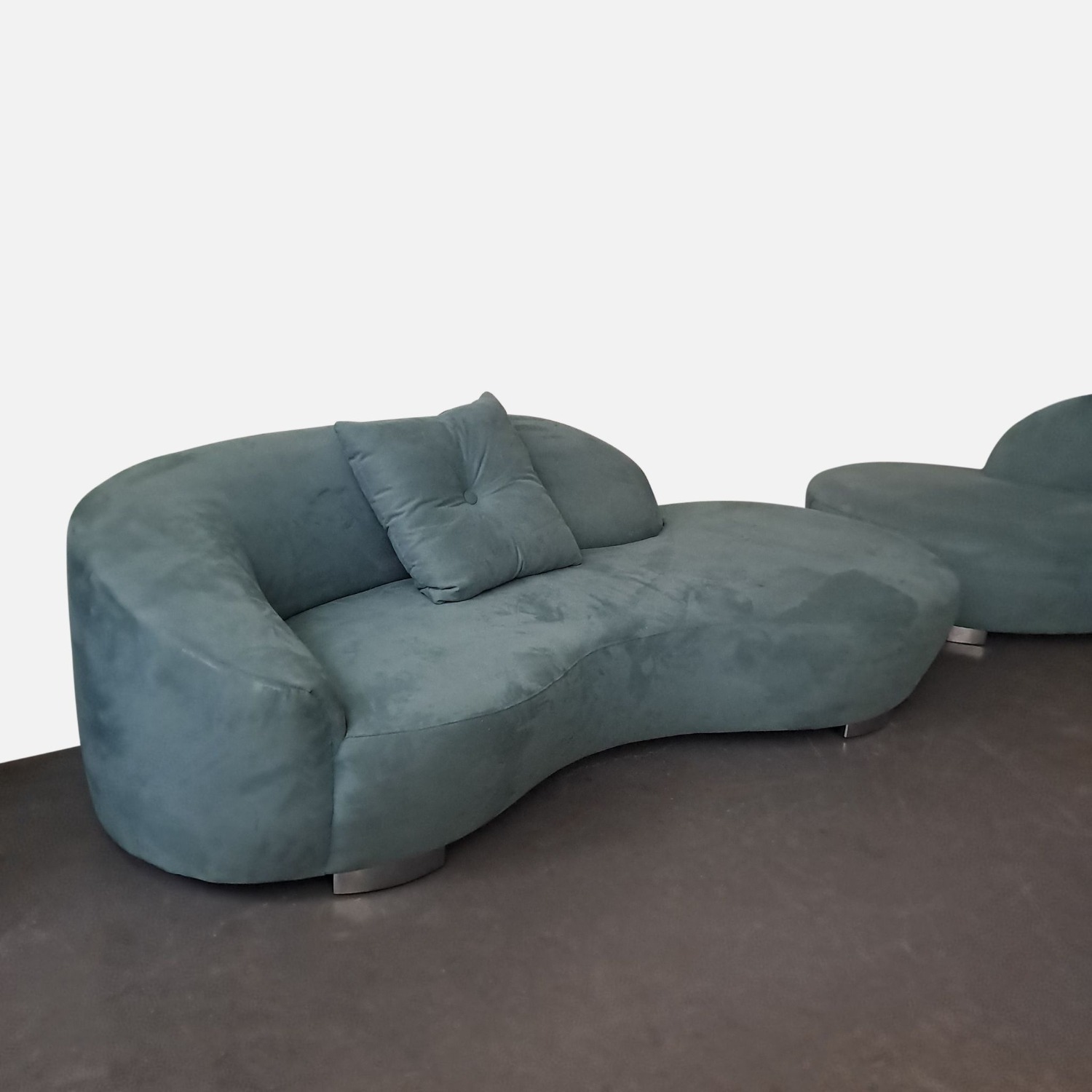 Lazar Industries Modern Curved Sectional Sofa  - image-1