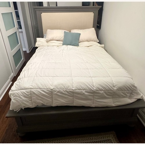 Used St. James Upholstered Bed (Queen) for sale on AptDeco