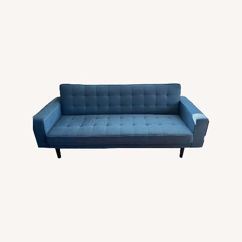 Used Modern Blue 3-Seat Sofa with Button Tufting	 for sale on AptDeco