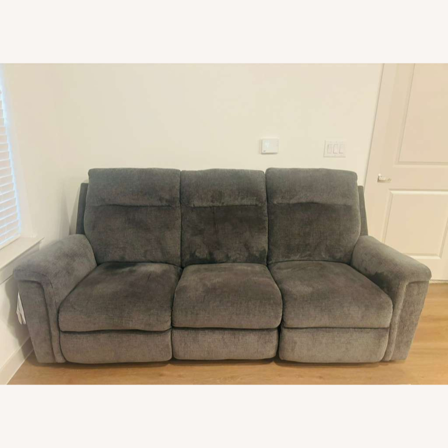 Ashley Furniture Light Gray Fabric 3+ Seater Sofa - image-1