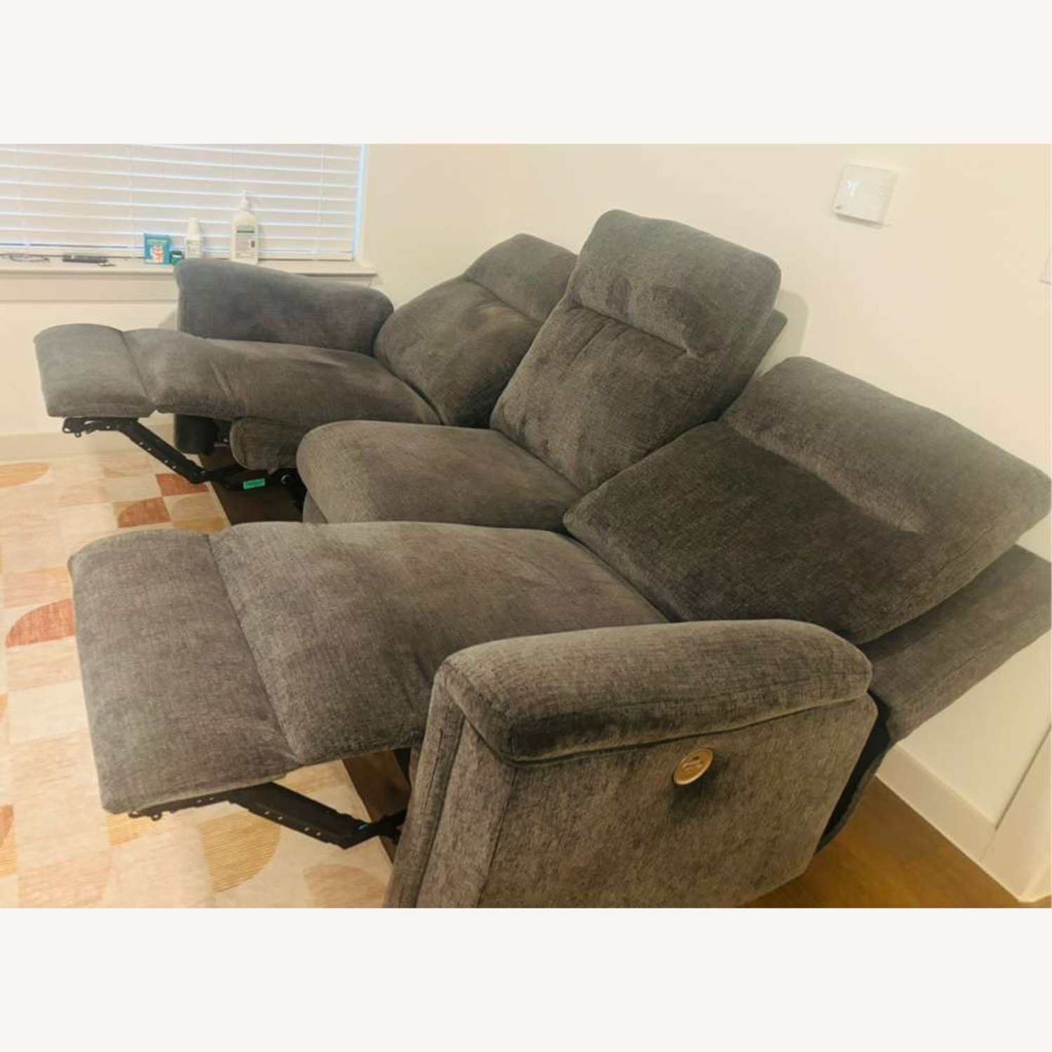 Ashley Furniture Light Gray Fabric 3+ Seater Sofa - image-5