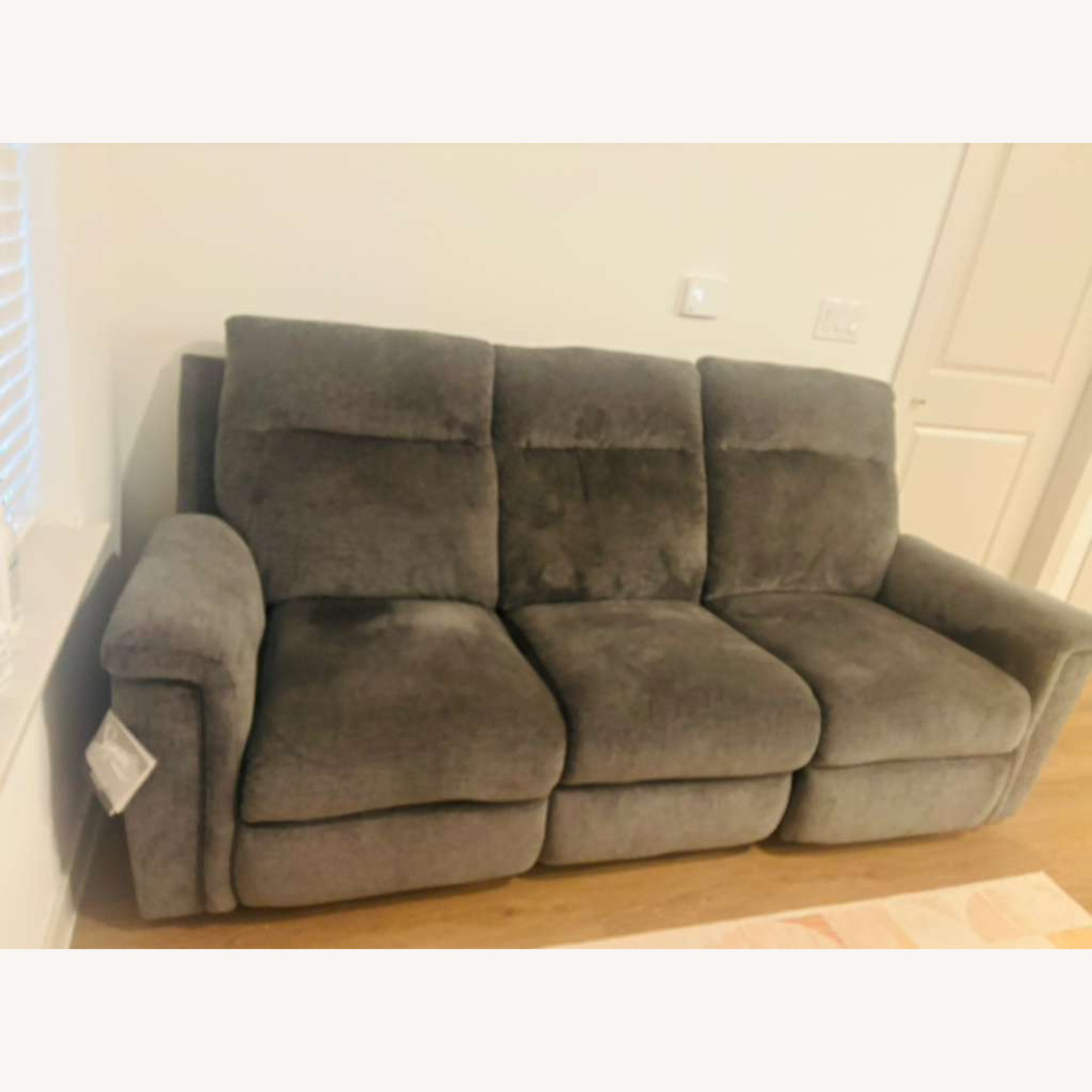 Ashley Furniture Light Gray Fabric 3+ Seater Sofa - image-3