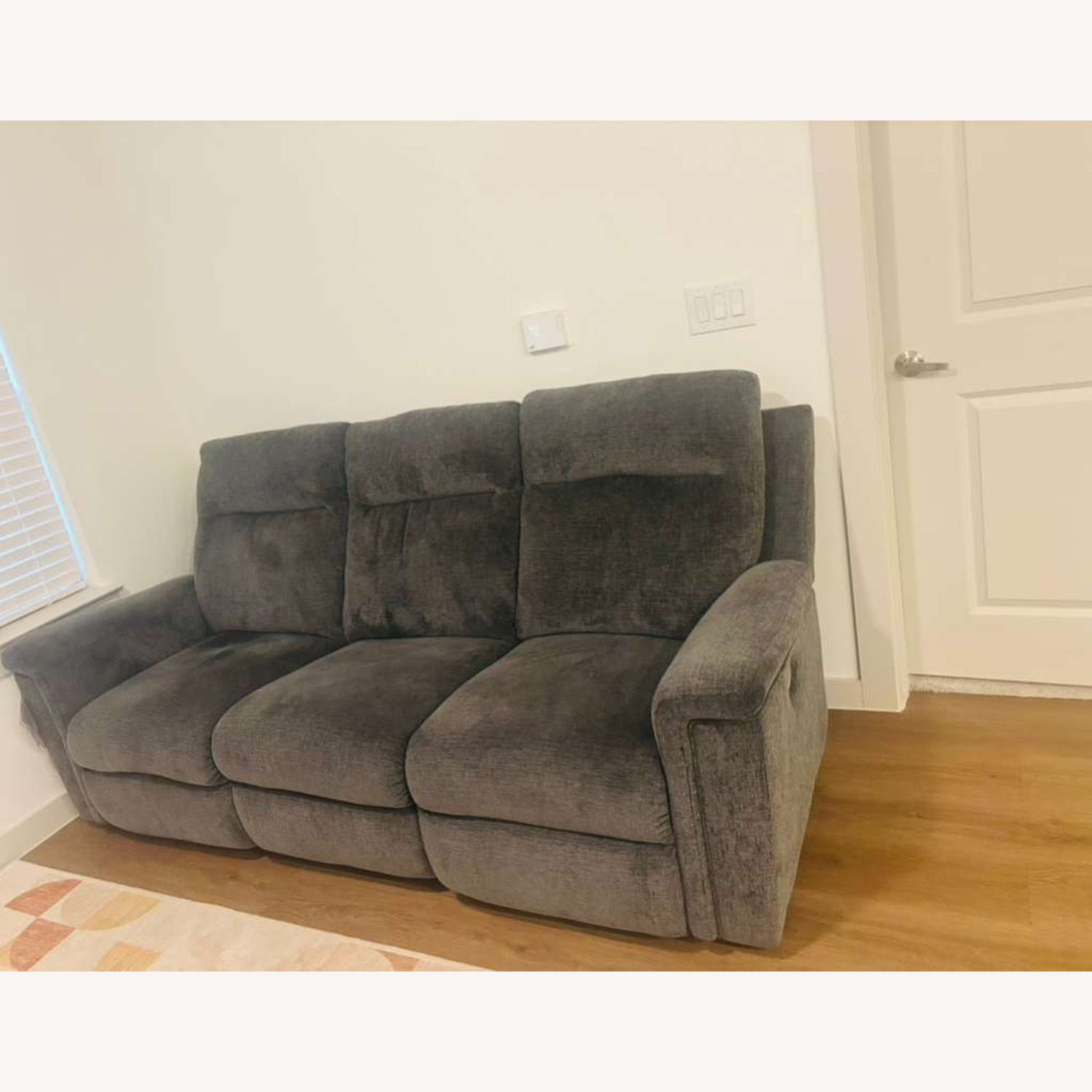 Ashley Furniture Light Gray Fabric 3+ Seater Sofa - image-2