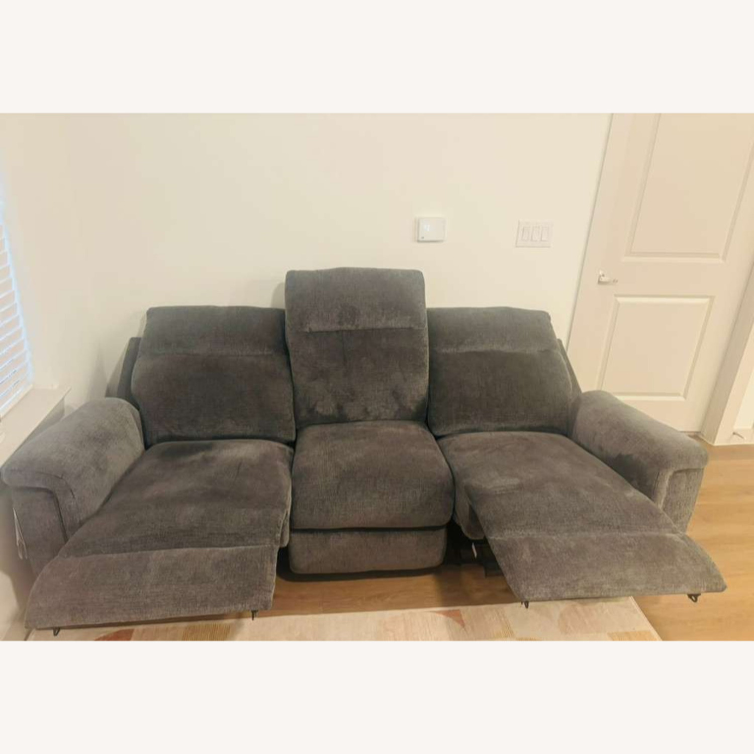 Ashley Furniture Light Gray Fabric 3+ Seater Sofa - image-7