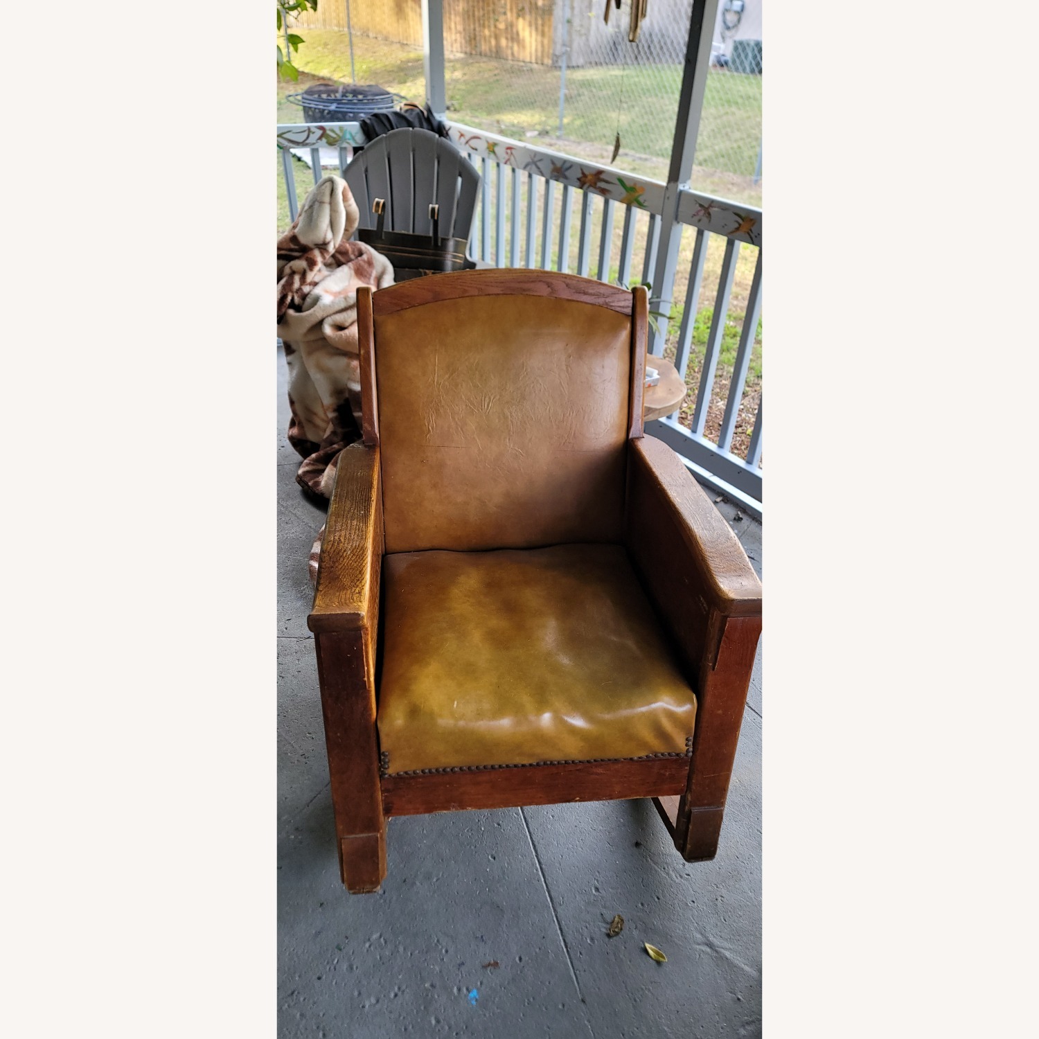 Vintage/Antique Dark Brown Leather Armchair - image-5