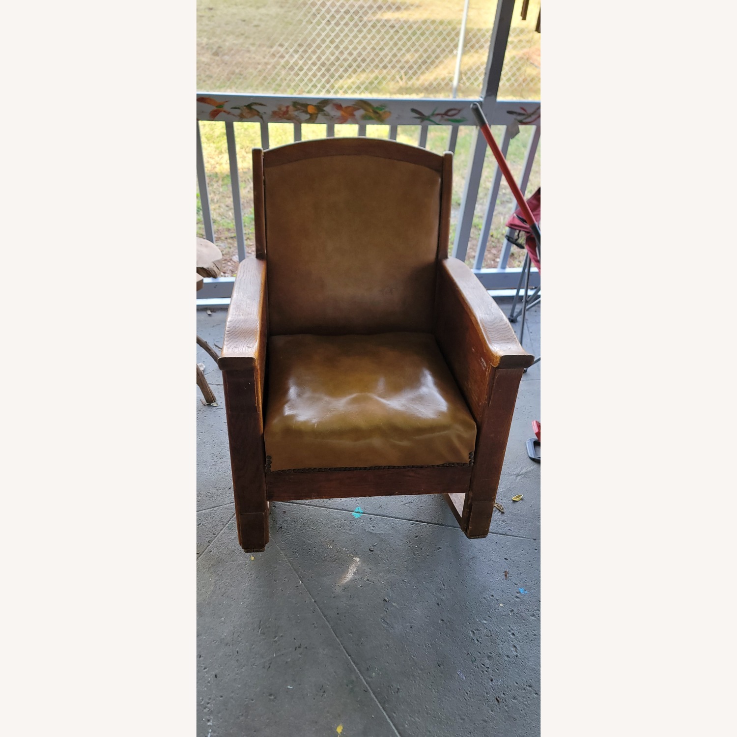 Vintage/Antique Dark Brown Leather Armchair - image-2