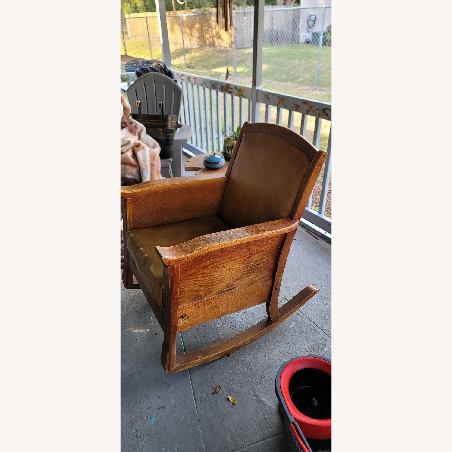 Vintage/Antique Dark Brown Leather Armchair - image-3
