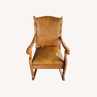 Vintage/Antique Dark Brown Leather Armchair